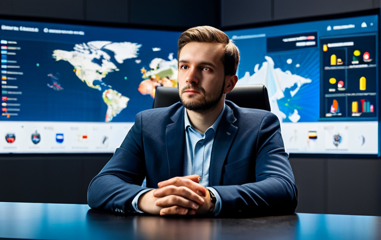 A focused professional esports strategist, male or female, mid-shot, dressed in a modest, professional business casual blazer and collared shirt. They are seated at a sleek, minimalist desk within a high-tech strategy room. In the background, a large holographic display projects complex, abstract data visualizations and strategic overlays, subtly hinting at game patterns and deception. The room has ambient, professional lighting. The subject is looking intently at the display, with a contemplative and strategic expression, as if devising a complex bluff or an unexpected maneuver. Their well-formed hands are resting naturally on the desk. Professional photography, high detail, sharp focus, natural pose, perfect anatomy, correct proportions, safe for work, appropriate content, fully clothed, professional dress, family-friendly.