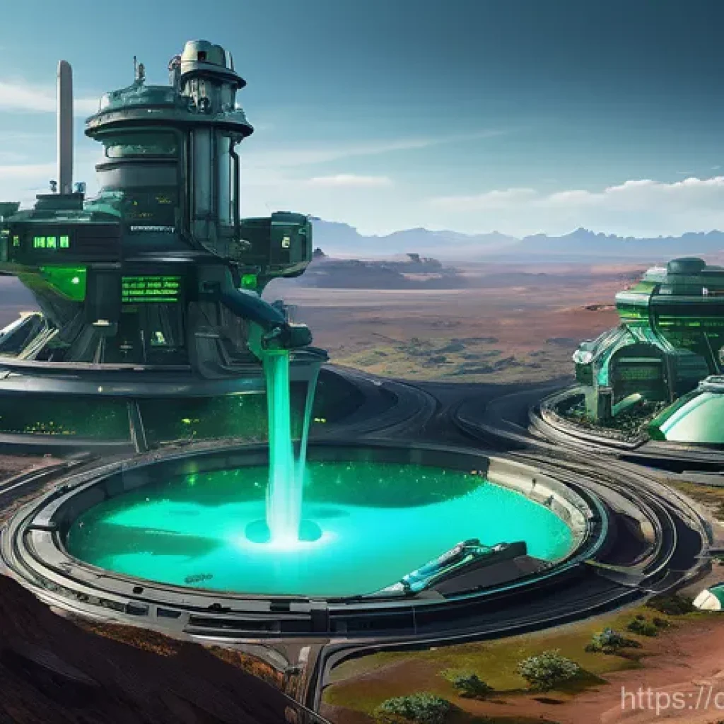 스타크래프트2 자유의 날개 공략 - **Prompt:** "A vibrant and bustling Terran mining colony on a verdant alien planet. Numerous SCVs ar...