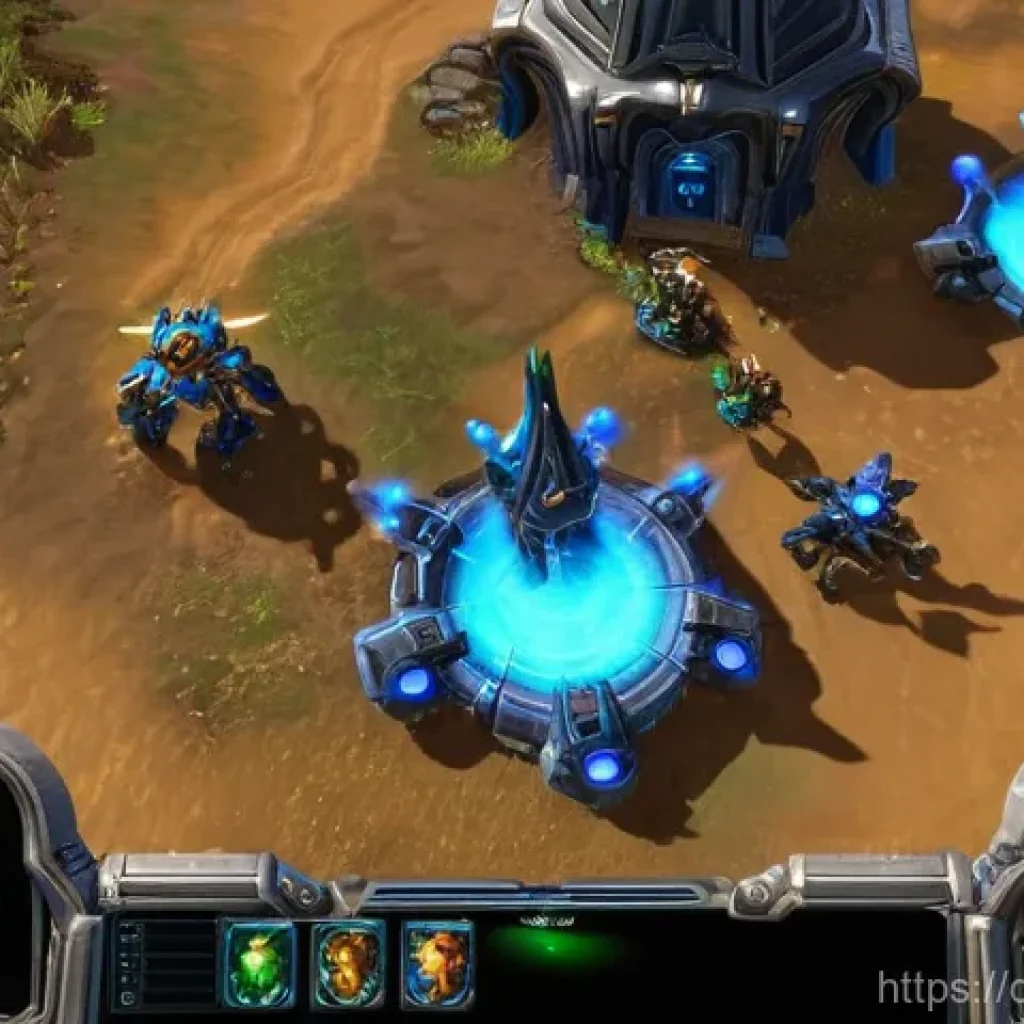스타크래프트2 대전 상대 분석법 - Early-Game Scouting and Strategic Deduction** A focused StarCraft 2 player (gender-neutral, wearing...