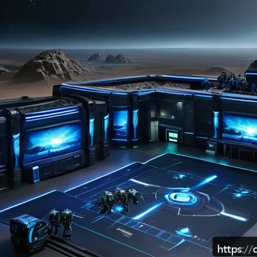 Home 32 스타크래프트2 유튜브 인기 영상 - A high-intensity StarCraft 2 esports match scene showcasing a Terran player executing a “Proxy Barra...