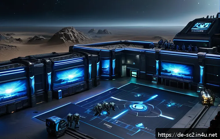 스타크래프트2 유튜브 인기 영상 - A high-intensity StarCraft 2 esports match scene showcasing a Terran player executing a “Proxy Barra...